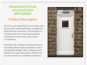 Upvc back doors Ramsbottom