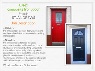 Composite front door installation St. Andrews