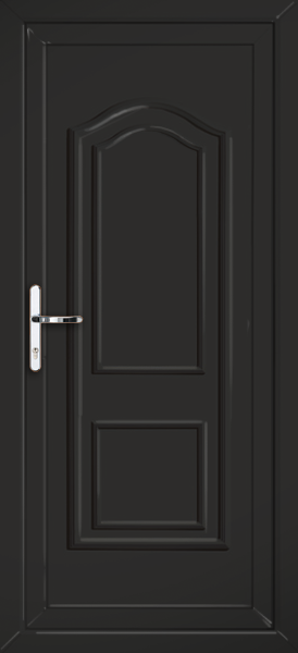 Black Oxford Solid Supply Only Upvc Back Door