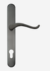 Superior swan graphite silver door handle