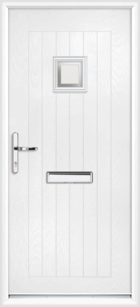 Cheshire Kensington midnight composite front door with toplight