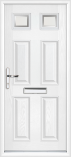 Sussex Kensington silver grey composite front door with toplight